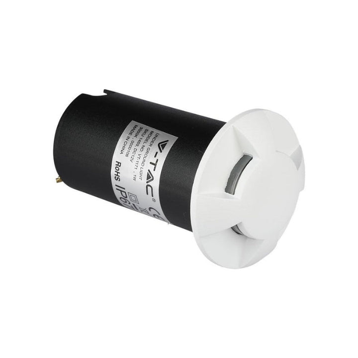 Spot LED Extérieur Encastrable IP67 DC12V 1W 4 Faisceaux Blanc
