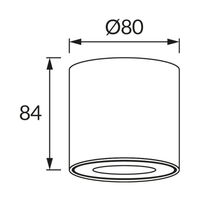 Refletor de teto de superfície IP54 para lâmpada GU10