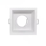 Support encastrable Spot Carré Blanc Mat pour Ampoule GU10