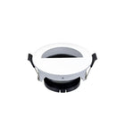 Aluminium GU10-ledspotbevestiging, halfrond, verstelbaar, Ø83mm wit