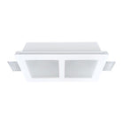 Doppel-Strahlerhalter GU10 LED quadratisch Weiß ø215mm + matte Scheiben