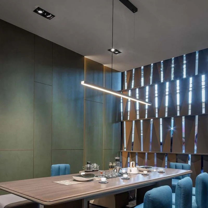 Lámpara Colgante Lineal Interconectable Fina 120cm 40W Negro