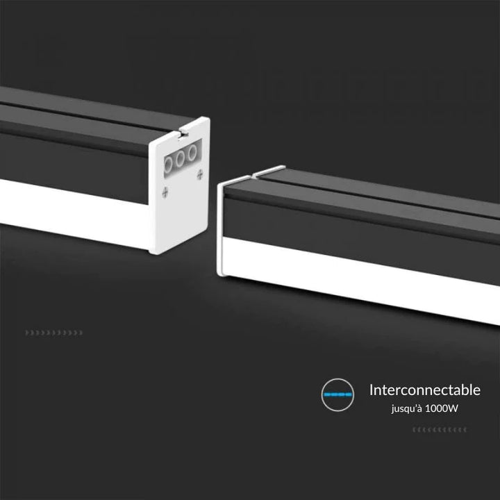Lámpara Colgante Lineal Interconectable Fina 120cm 40W Negro