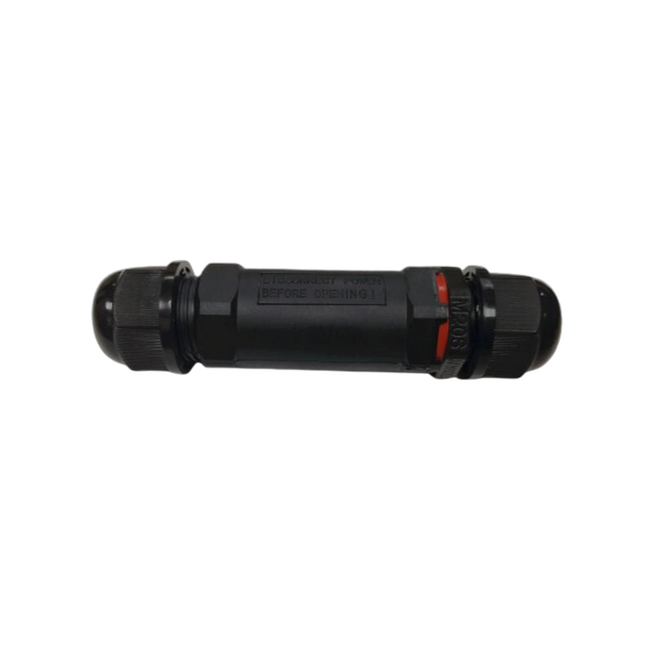 Conector linear à prova d'água IP68 preto