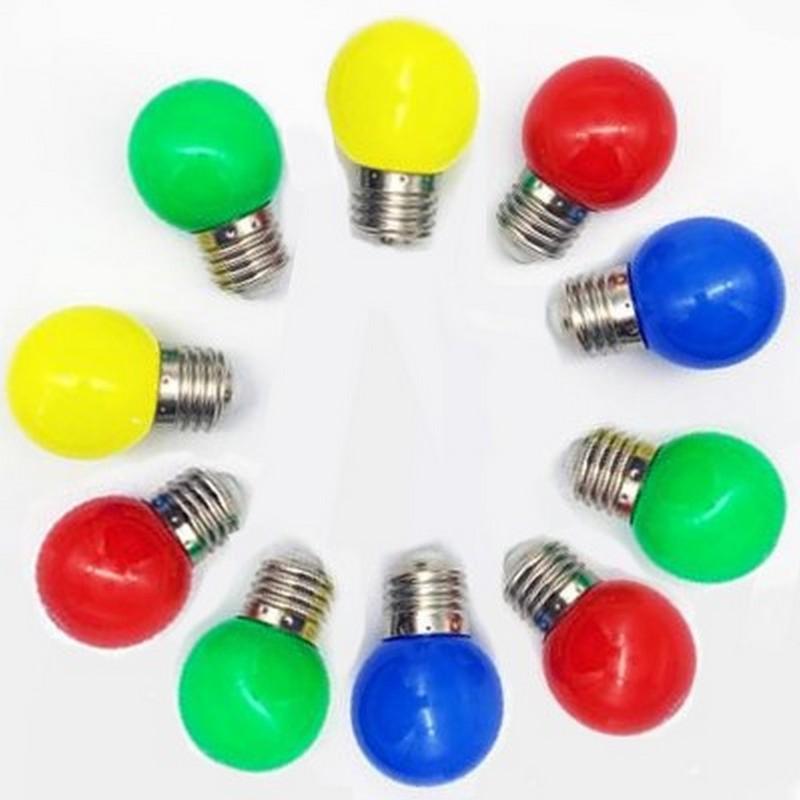 Ampoule E27 LED 1W G45 Multicouleur (Pack de 10) - Silumen