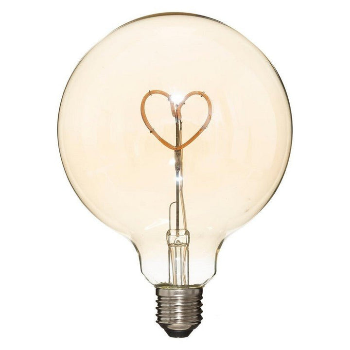 Ampoule E27 LED Filament Coeur G125 Globe Ambré - Silumen