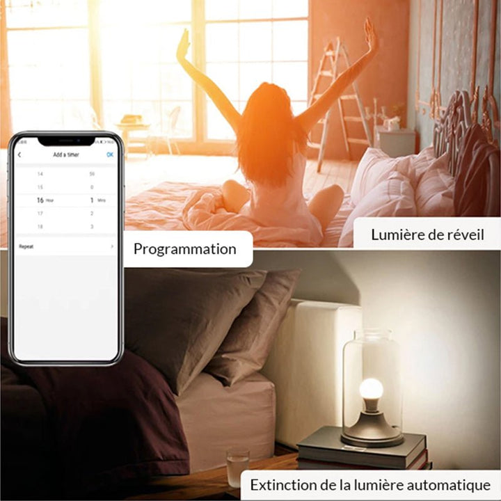 Ampoule LED Connectée Wifi E27 11W G95 RGBW - Silumen