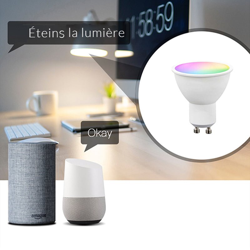 Ampoule LED Connectée Wifi GU10 5W RGBW - Silumen