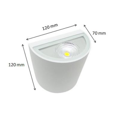 Applique LED Murale 10W Double Faisceau IP44 BLANC - Silumen