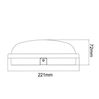 Applique LED Murale 20W BLANC Hublot Rond IP65 - Silumen