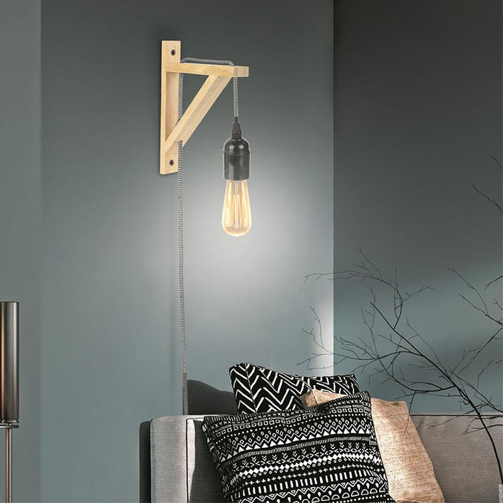 Applique Murale Bois pour Ampoule E27 - Silumen