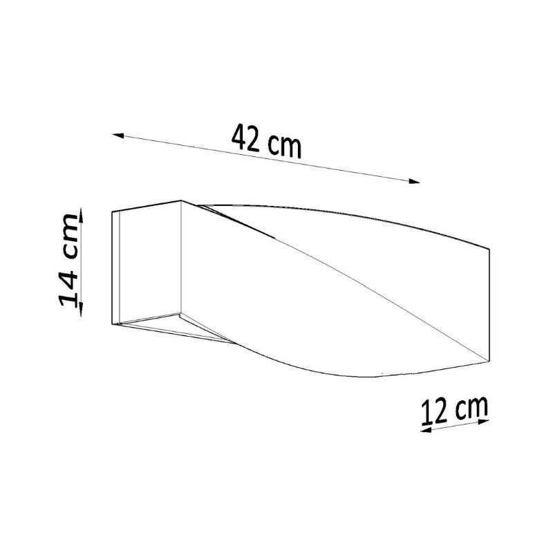 Applique Murale Céramique Rectangle pour Ampoule E27 - Silumen