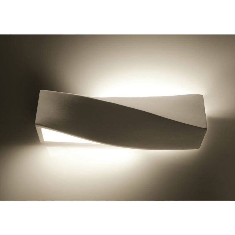Applique Murale Céramique Rectangle pour Ampoule E27 - Silumen