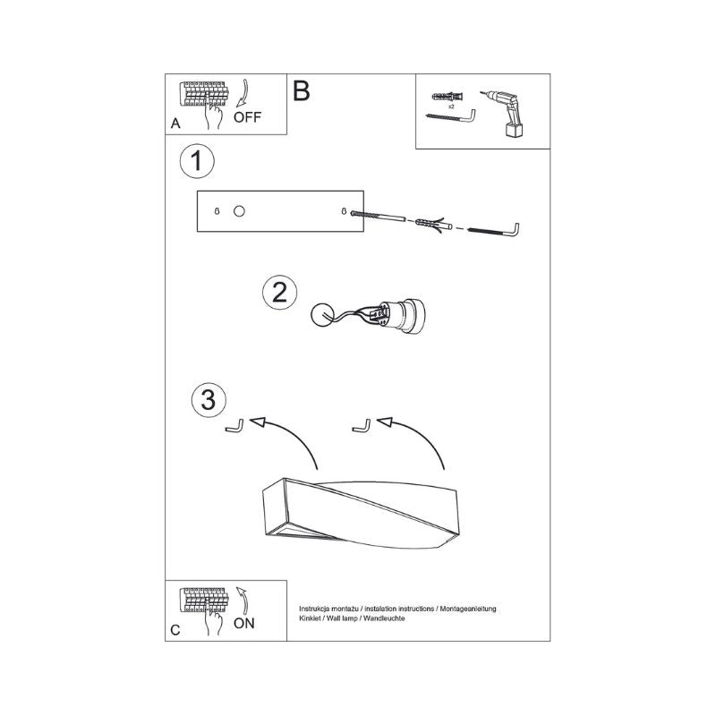Applique Murale Céramique Rectangle pour Ampoule E27 - Silumen