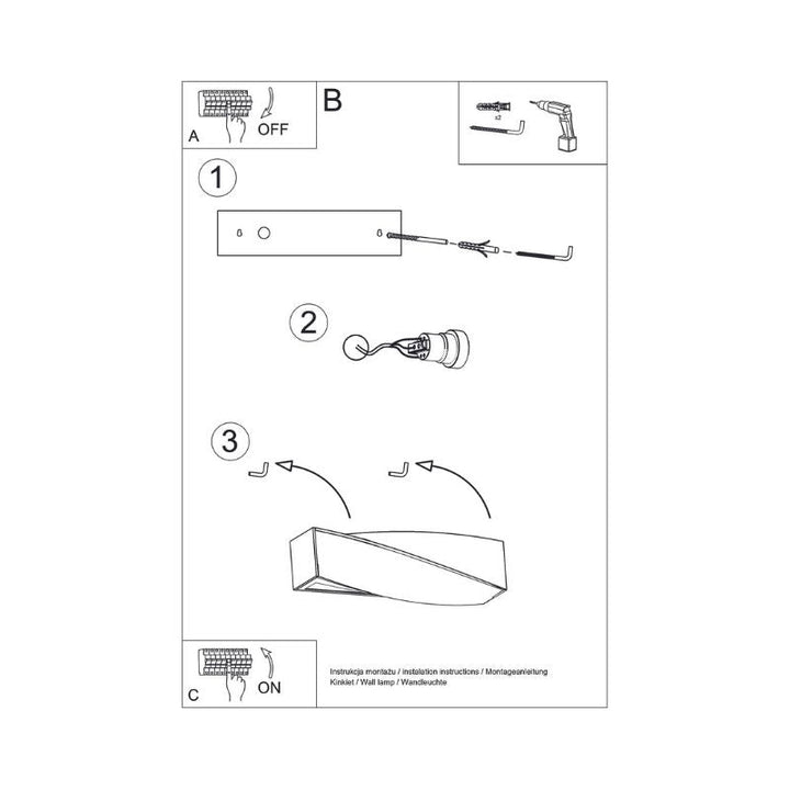 Applique Murale Céramique Rectangle pour Ampoule E27 - Silumen