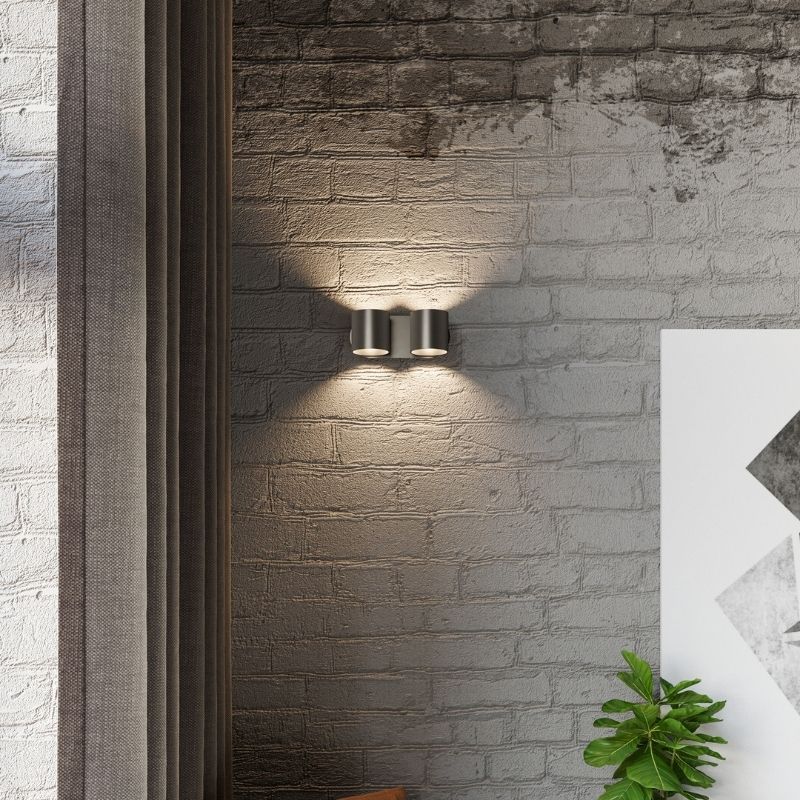 Applique Murale Cylindre 2 Spots de Lumière pour Ampoule G9 - Silumen