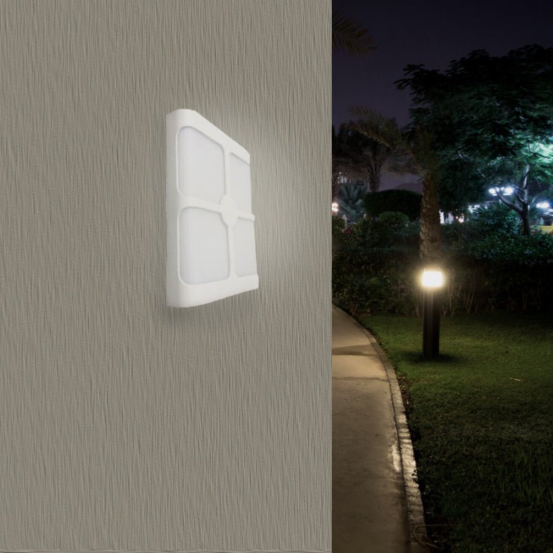 Applique Murale LED 18W IP44 4 Faisceaux Rectangulaire BLANC - Silumen