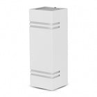 Applique Murale LED Blanche Carrée IP44 Double Faisceau GU10