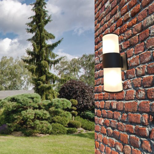 Applique Murale LED IP44 double faisceau E27 Opaque - Silumen