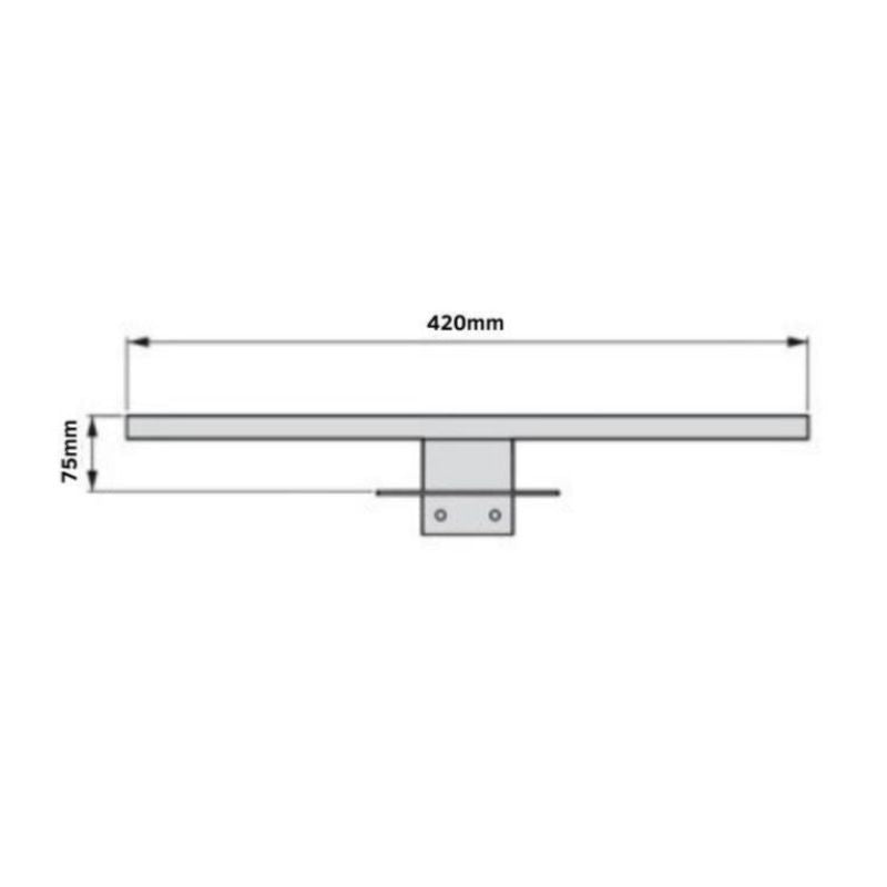 Applique Murale LED SMD 9W IP44 Chrome - Silumen