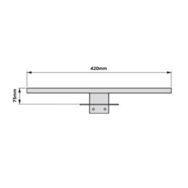 Applique Murale LED SMD 9W IP44 Chrome - Silumen