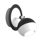 Zwart-witte verstelbare opbouwwandlamp voor GU10-lamp