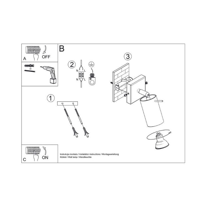 Applique Murale Orientable Bois pour Ampoule GU10 - Silumen