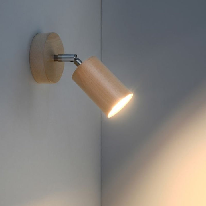 Applique Murale Orientable Bois pour Ampoule GU10 - Silumen