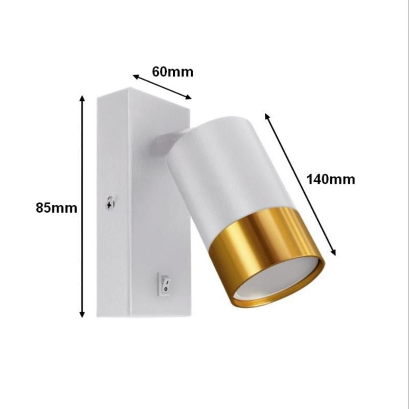 Applique Orientable avec Interrupteur pour Ampoule GU10 - Silumen