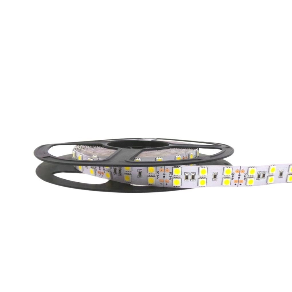 Bandeau LED 24V 5M 5050 IP20 120LED/m Double Rangée - Silumen