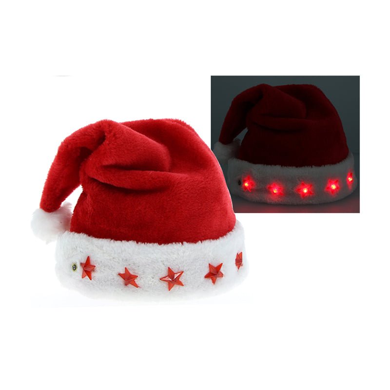 Bonnet de Noël lumineux avec étoiles - Silumen