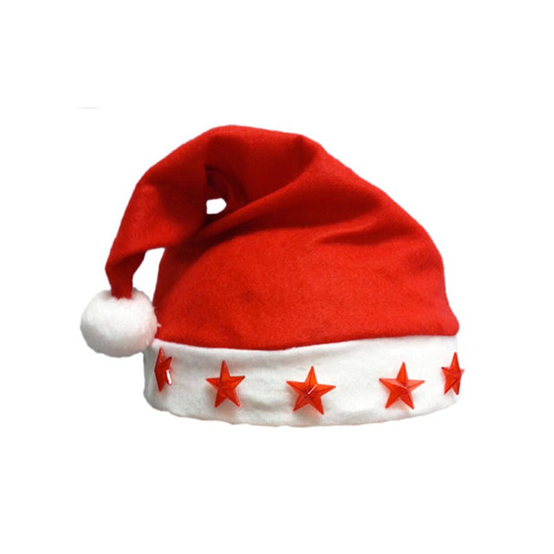 Bonnet de Noël lumineux avec étoiles - Silumen