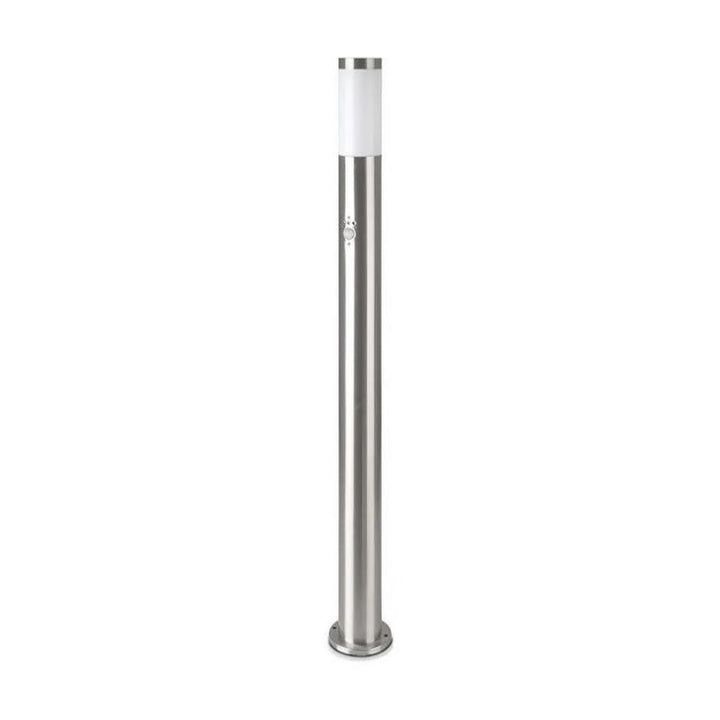 Borne de Jardin Acier Inoxydable avec Détecteur 110cm pour Ampoule E27 IP44 - Silumen