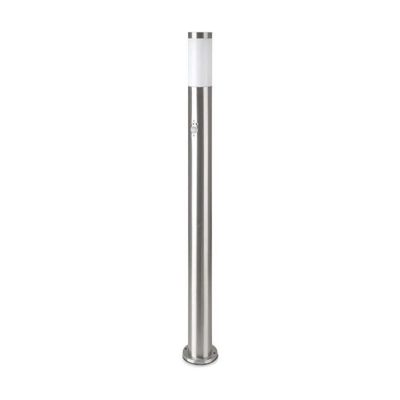 Borne de Jardin Acier Inoxydable avec Détecteur 110cm pour Ampoule E27 IP44 - Silumen