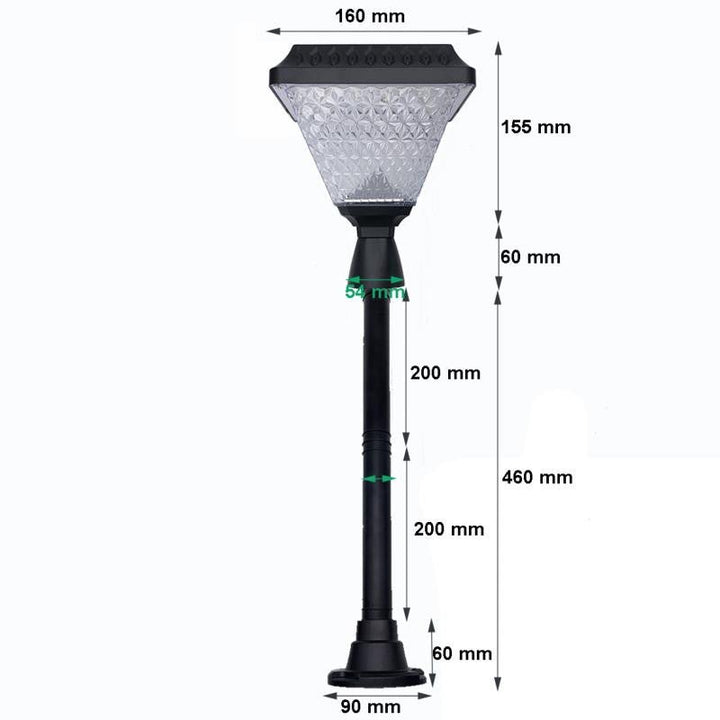 Borne de Jardin Solaire Crépusculaire IP65 2W - Silumen