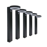 6W 50cm IP44 schwarze LED-Solarpollerleuchte mit PIR-Detektor (5er-Pack)