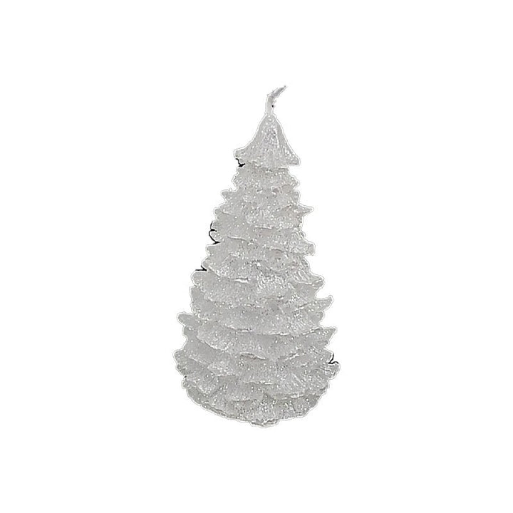 Bougie Sapin de Noël paillette 9.5cm non parfumée - Silumen