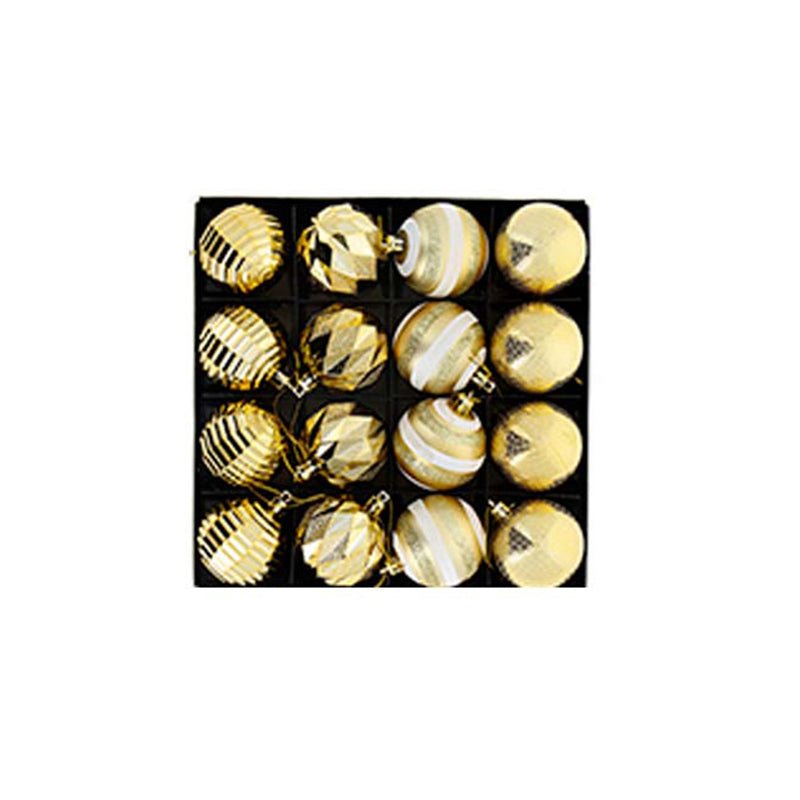 Boules de Noël Arabesques 16 pcs Ø6cm - Silumen
