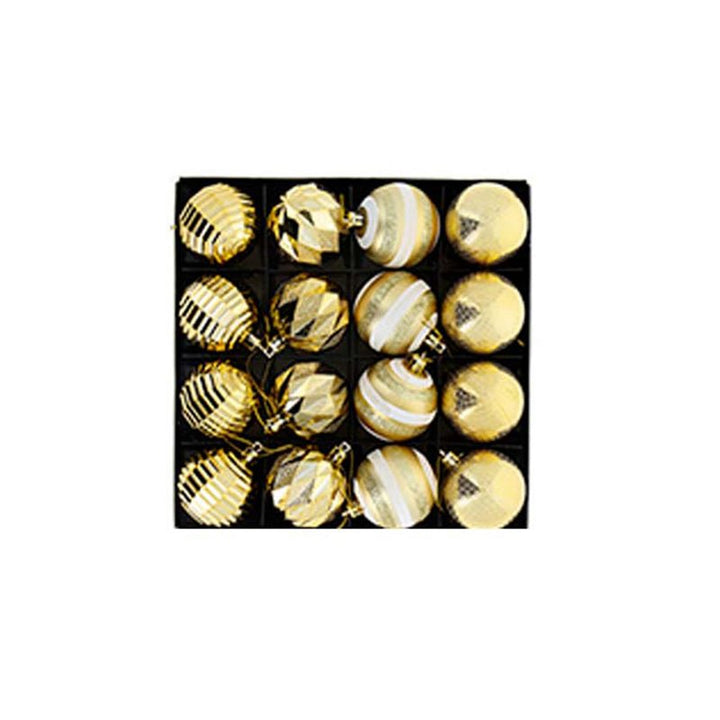 Boules de Noël Arabesques 16 pcs Ø6cm - Silumen