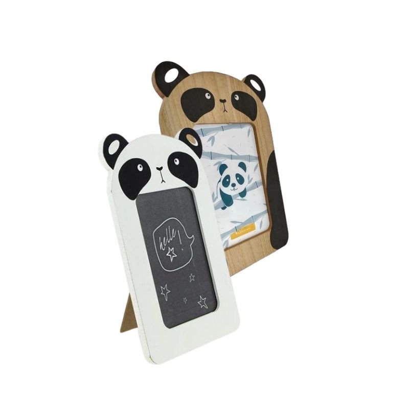 Cadre Photo 9x14 cm Panda en bois 15x1.5x23.3cm - Silumen