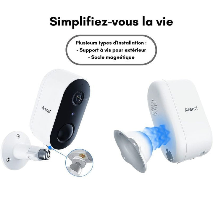 Caméra de Surveillance sans Fil Extérieure Connectée WiFi 1080p IP65 - Silumen
