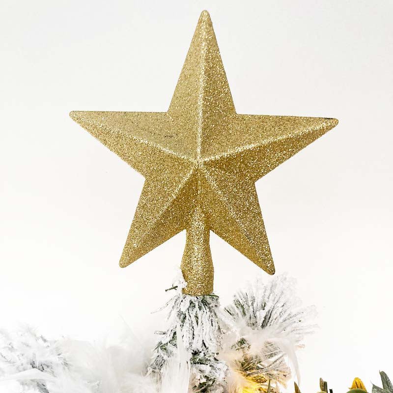 Cimier de Sapin Etoile paillette 20cm - Silumen
