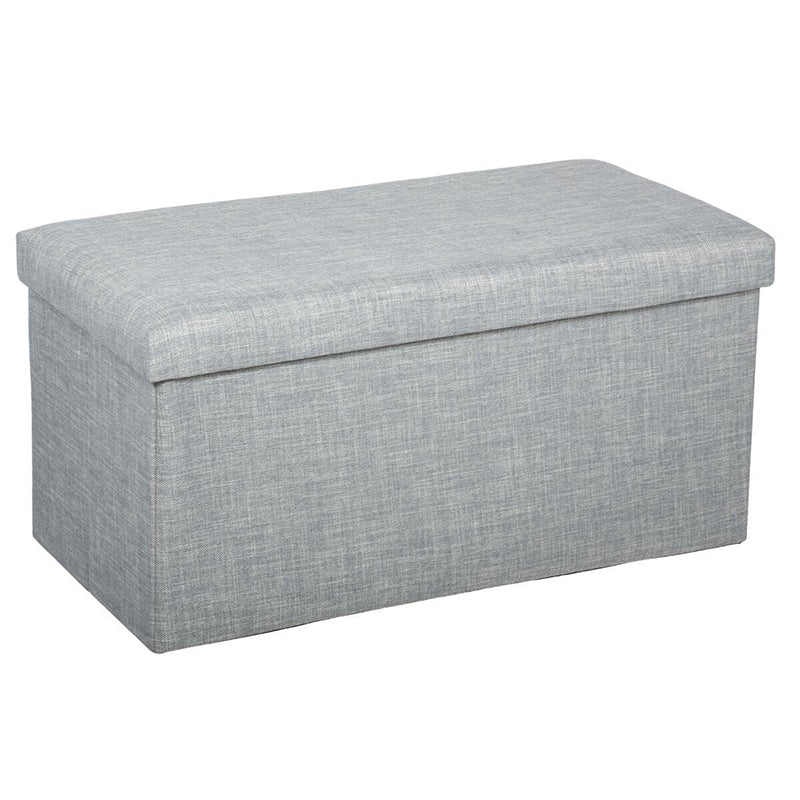 Coffre de Rangement Banc Pliable GRIS CLAIR 75.5cm - Silumen