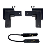 Connecteur Angle 90° pour Rail Magnétique en Saillie Noir + Connecteur Souple