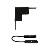 Connecteur Angle Rentrant pour Rail Magnétique en Saillie Noir + Connecteur Souple