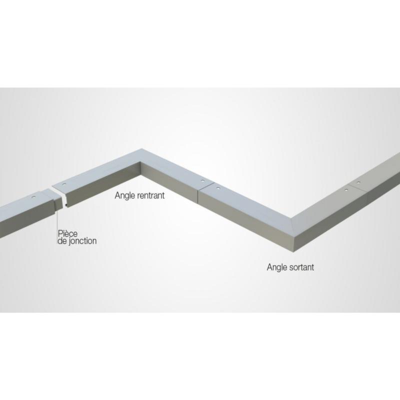 Connecteur Angle Sortant pour Rail Magnétique Encastré Noir + Connecteur Souple - Silumen