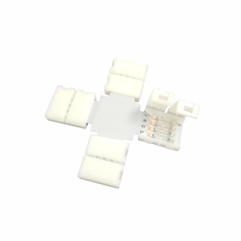 Connecteur Ruban LED 12V RGB en X - Silumen