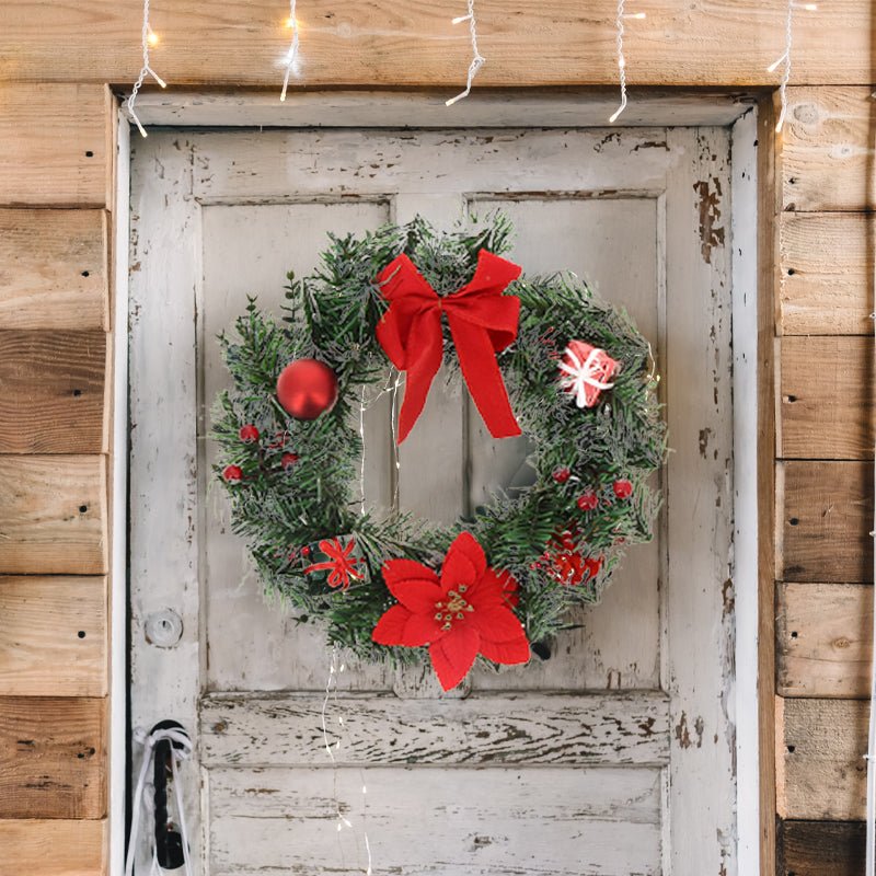 Couronne de Noël avec Noeuds 30cm - Silumen