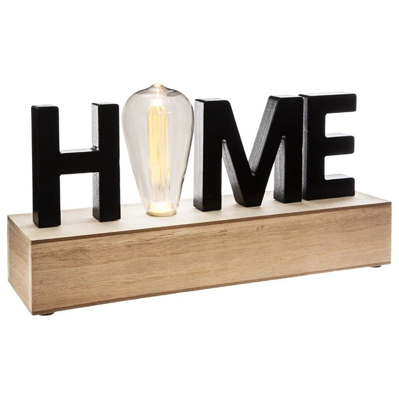 Déco Lumineuse Mots "Home" LED 34 x 16 cm - Silumen