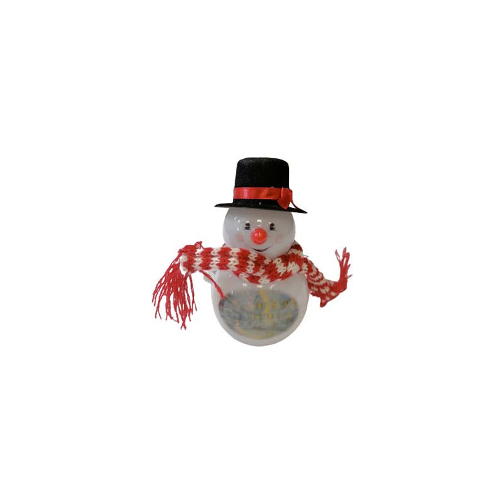 Décoration de Sapin Bonhomme de Neige Lumineux LED H.10cm (piles incluses) - Silumen